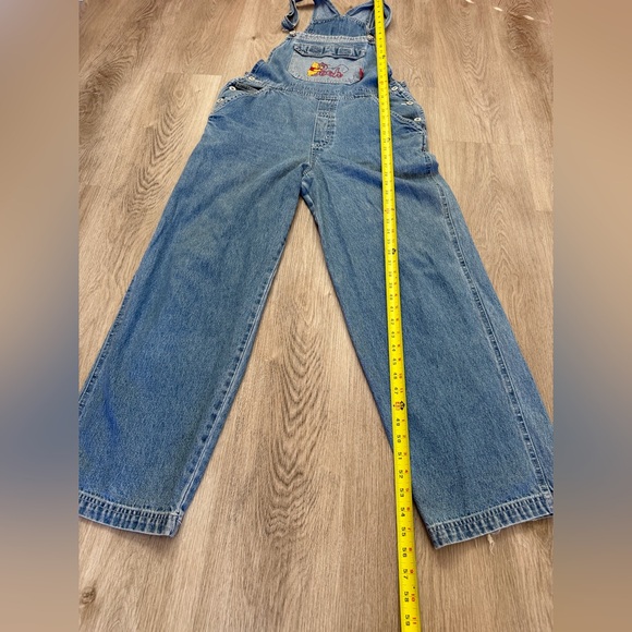 Vintage 90s Disney Winnie the Pooh Embroidered Denim Overalls - Size Medium - Picture 6 of 9